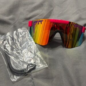 Pit Viper Sunglasses with Pink and Rainbow Lens